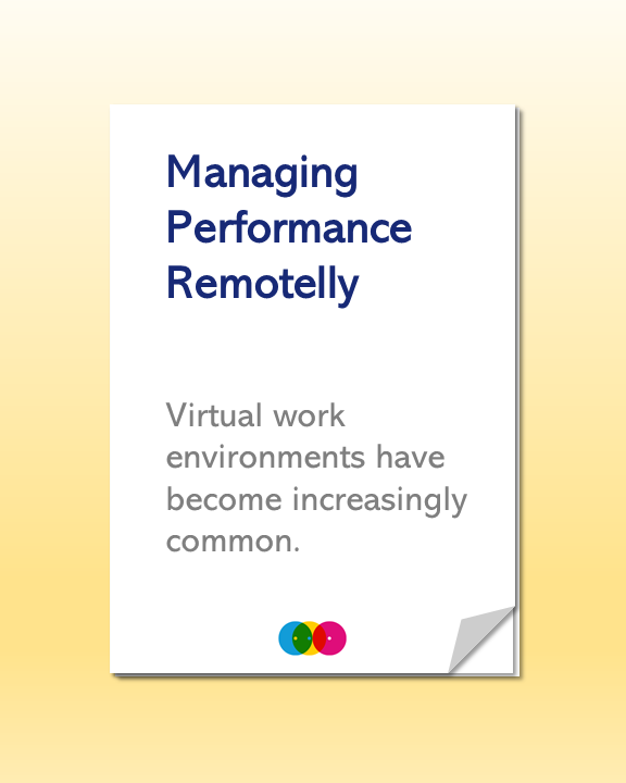Managing Performance Remotelly