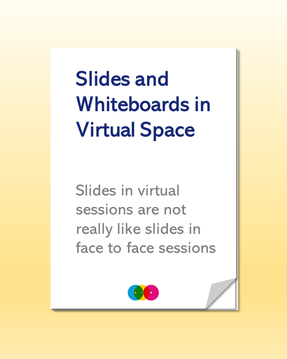 Slides and Whiteboards in Virtual Space